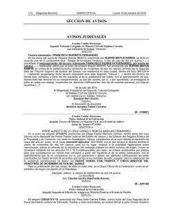 SECCION DE AVISOS AVISOS JUDICIALES