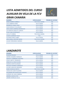 curso lista de inscritos - Federacion Canaria de Vela
