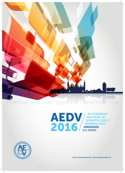 Primer Anuncio AEDV 2016 - Congreso Nacional de Dermatología y