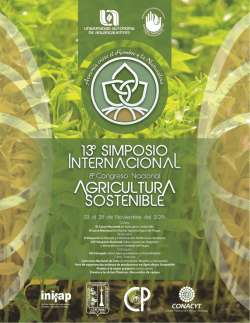 13° Simposio Internacional y 8° Congreso Nacional de Agricultura
