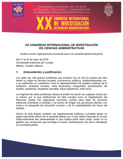 XX CONGRESO INTERNACIONAL DE INVESTIGACIÓN EN