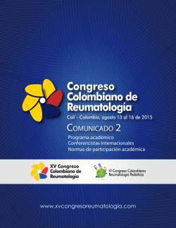 Comunicado 2 - Congreso Colombiano de Reumatologia 2015