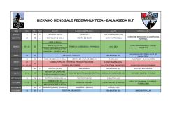 calendario 2.016 - Balmaseda Mendi Taldea