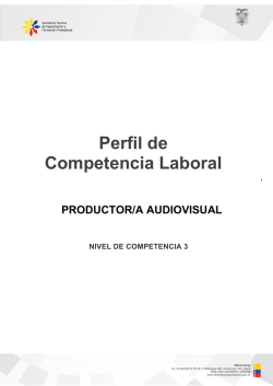 Perfil Productor/a de audiovisuales