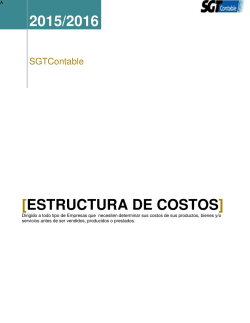 2015/2016 [ESTRUCTURA DE COSTOS]