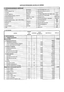 COSTO DE PRODUCCIÓN CULTIVO AJI PAPRIKA