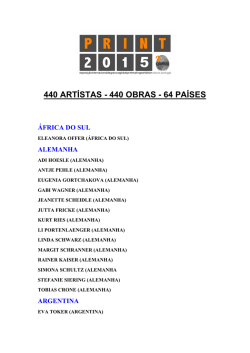 440 ARTÍSTAS - 440 OBRAS - 64 PAÍSES