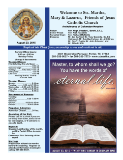 August 23, 2015 - St. Martha Catholic Church