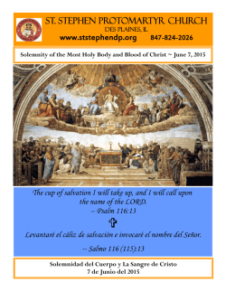 June 7th, 2015 - St Stephen Protomartyr