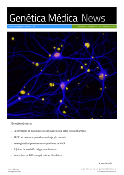 Newsletter 39 15-12-2015 - Revista Genética Médica
