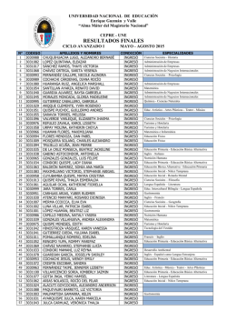 resultados finales - Universidad Nacional de Educaci&oacute;n Enrique