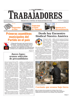Primeras asambleas municipales del Partido en el pa&iacute;s