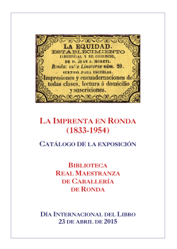 LA IMPRENTA EN RONDA