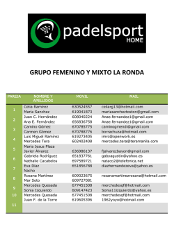 GRUPO FEMENINO Y MIXTO LA RONDA