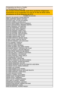 Cooperativa de Ahorro y Credito La Rehabilitadora Ltda Nº 24 Se