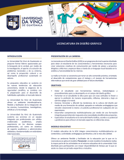 licenciatura en diseño gráfico - Universidad Da Vinci de Guatemala