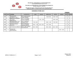 HORARIOS OTOÑO 2015