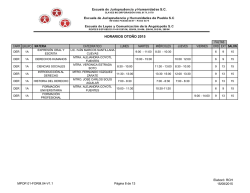 HORARIOS OTOÑO 2015