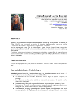 Maria Soledad Garcia Escobar - CyberClass Genera Plataforma de