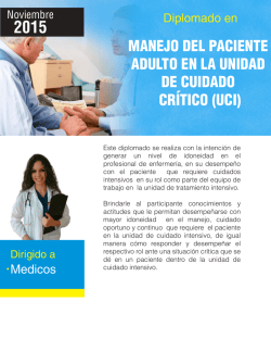 manejo del paciente adulto en la unidad de
