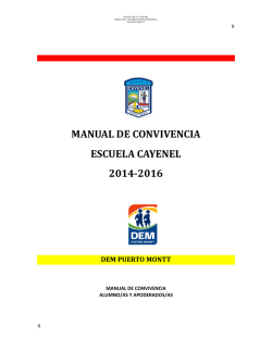 manual de convivencia escuela cayenel 2014