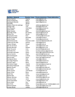 Apellidos / Abizenak Nombre / Izena Correo