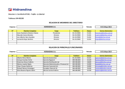 RELACION DE MIEMBROS DEL DIRECTORIO