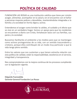 Edgardo Fuenzalida Gerente General Fundación Las Rosas