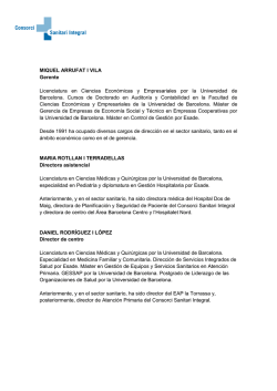 MIQUEL ARRUFAT I VILA Gerente Licenciatura en Ciencias