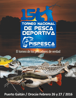 DE PESCA DEPORTIVA - PISPESCA Asociación colombiana de