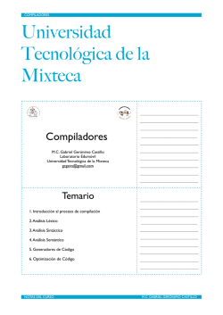 Curso de Compiladores - Universidad Tecnológica de la Mixteca