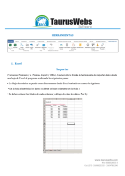 HERRAMIENTAS 1. Excel Importar