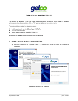 F006. Emite CFDI con Aspel-FACTURe 2.5 (Usuarios versión anterior)