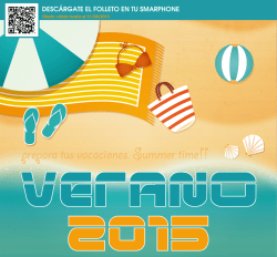 prepara tus vacaciones. Summer time!!