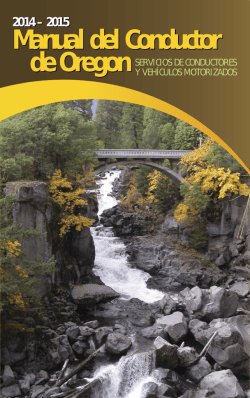 2014 &ndash; 2015 Manual Del Conductor De Oregon