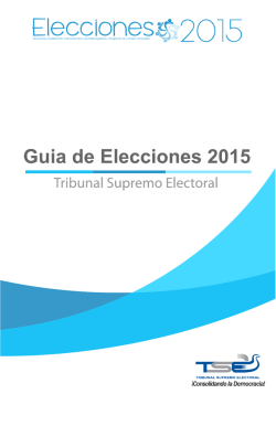 Guia de Elecciones 2015 - Tribunal Supremo Electoral