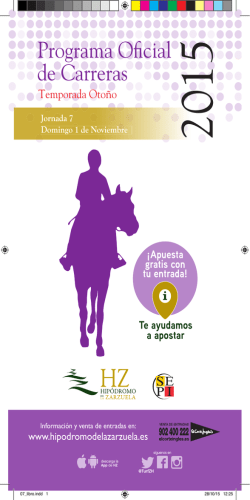 Programa de mano - Hipódromo de la Zarzuela