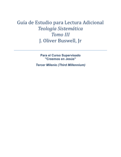 Guía de Estudio, Buswell Tomo 3