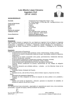 Luis Alberto L&oacute;pez C&aacute;rcamo ingeniero Civil