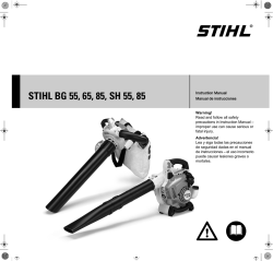 STIHL BG 55, 65, 85 & SH 55, 85 Blower Instruction Manual