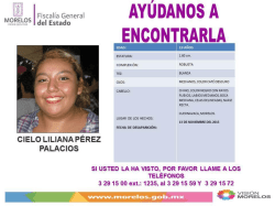 …?… AYUDANOS A ENCONTRARLA