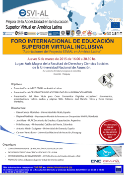 foro internacional de educación superior virtual inclusiva