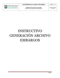 Instructivo generación archivo embargos banco