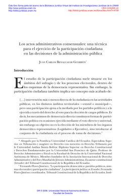 Los actos administrativos consensuales
