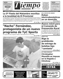 &ldquo;Nacho&rdquo; Fern&aacute;ndez, protagonista de un nuevo programa de TyC