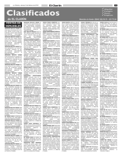 Clasificados Diario El Clarín de La Victoria Viernes 05 de Febrero