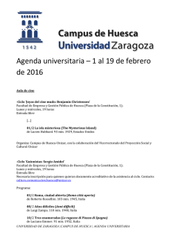 Agenda universitaria - Universidad de Zaragoza