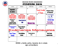 Calendario - Colegio Reims