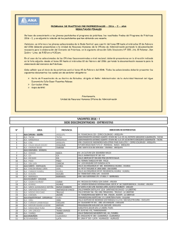vacantes 2016 – i sede desconcentradas - entrevistas