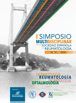 programa científico. - Sociedad Española de Reumatología